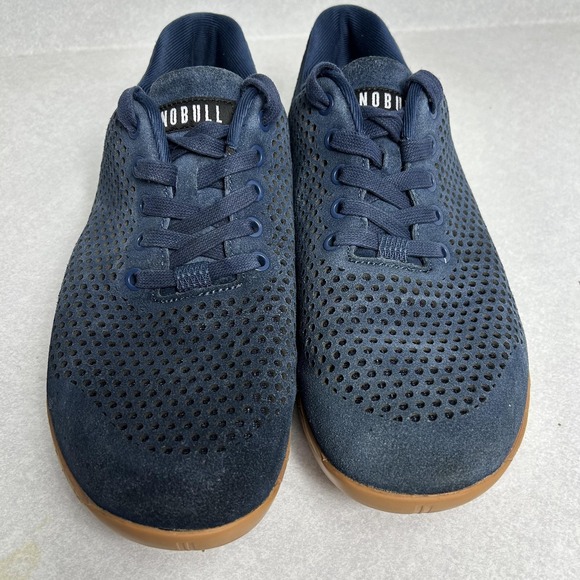 NOBULL Trainer Shoes Mens Size 10‎ Blue Suede Low Top Athletic Gym Sneakers